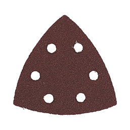 Flexovit Delta A203F 120 Grit 6-Hole Punched Multi-Material Sanding Triangles 95mm x 95mm 6 Pack