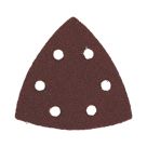 Flexovit Delta A203F 120 Grit 6-Hole Punched Multi-Material Sanding Triangles 95mm x 95mm 6 Pack