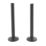 ETAL Danva 15mm x 1/2" Anthracite Angled & L/S Modern Thermostatic Radiator Valve & Lockshield