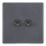 LAP  20A 16AX 2-Gang 2-Way Toggle Switch  Slate Grey