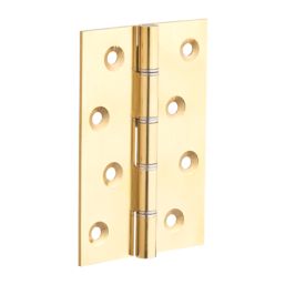 Polished Brass  Washered Butt Hinges 102mm x 67mm 2 Pack