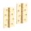 Polished Brass  Washered Butt Hinges 102mm x 67mm 2 Pack