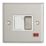 Contactum iConic 13A Switched Fused Spur with Neon Brushed Steel with White Inserts