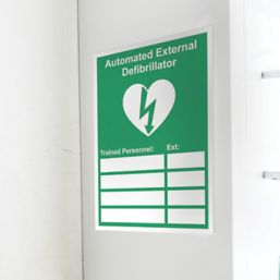 Essentials "Automated External Defibrillator Trained Personnel" Sign 210mm x 148mm