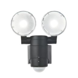 Saxby Laryn Outdoor LED Floodlight With PIR Sensor Black 2 x 2W 320lm