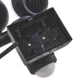 Saxby Laryn Outdoor LED Floodlight With PIR Sensor Black 2 x 2W 320lm
