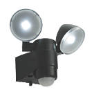 Saxby Laryn Outdoor LED Floodlight With PIR Sensor Black 2 x 2W 320lm