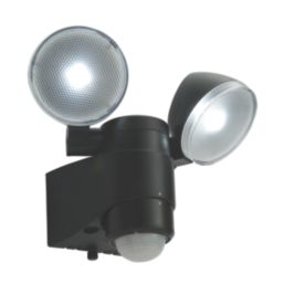 Saxby Laryn Outdoor LED Floodlight With PIR Sensor Black 2 x 2W 320lm