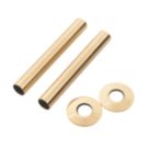 Arroll  Pipe Shroud Kit Antique Brass 18mm x 130mm 2 Pack