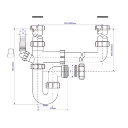 McAlpine Double & 1 1/2 Bowl Sink Kit White 40mm