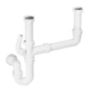 McAlpine Double & 1 1/2 Bowl Sink Kit White 40mm