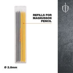 Magnusson  Replacement Leads for Deep Hole Construction Pencil 6 Pieces