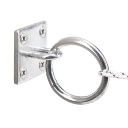 Essentials Steel Ring on Plates 50mm x 50mm 2 Pack