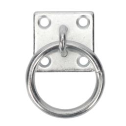 Essentials Steel Ring on Plates 50mm x 50mm 2 Pack