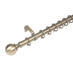 Cooke & Lewis Antique Brass Curtain Pole Set 28mm x 1.2 - 2.1m