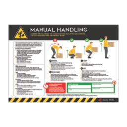 Essentials "Safe Manual Handling" PVC Safety Poster 420mm x 594mm