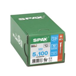 Spax  TX Countersunk Self Drilling Wood Screws 5mm x 100mm 100 Pack