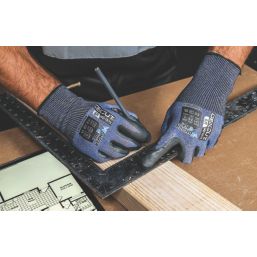 Wonder Grip WG-1875 Dexcut Cut-Resistant Gloves Blue X Large