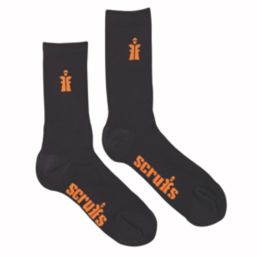 Scruffs  Worker Socks Black 7-9.5 3 Pairs