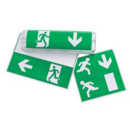 Saxby Sight Plus Maintained Emergency LED Exit Bulkhead with Down Arrow 2W 136lm