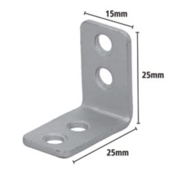 Magnodur Chair Brackets Silver 25mm x 25mm x 15mm 10 Pack