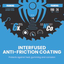 Spyder Tarantula Wood Framing Circular Saw Blade 190mm x 30mm 24T