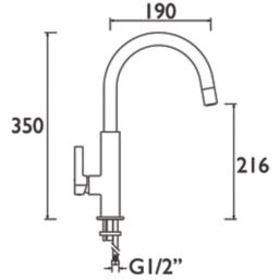 Bristan Melba Mono Mixer Chrome