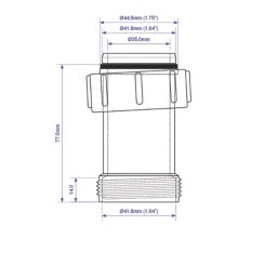 McAlpine T12A-3 1 1/2" BSP Coupler White 40mm x 40mm