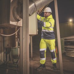 Scruffs  Hi-Vis Joggers Yellow / Navy 3X Large 38" W 30" L