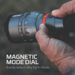 Nebo Davinci 12000 RC Mag Dial Rechargeable LED Flashlight Storm Grey 12,000lm