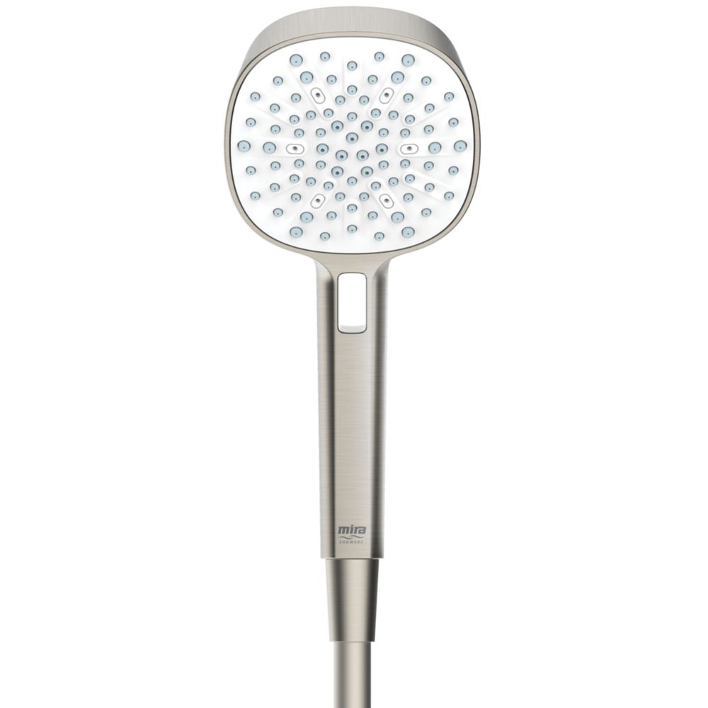 Mira Crisp Shower Handset Brushed Nickel 110mm x 251mm - Screwfix