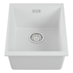 Carysil EN340-WH 1 Bowl Granite Composite Kitchen Sink White 370mm x 460mm