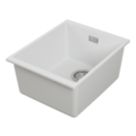 Carysil EN340-WH 1 Bowl Granite Composite Kitchen Sink White 370mm x 460mm