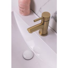 ETAL Slotted Ceramic Push Button Basin Waste White 70mm