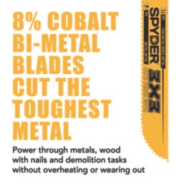 Spyder 3x3  Metal Reciprocating Saw Blade 200mm