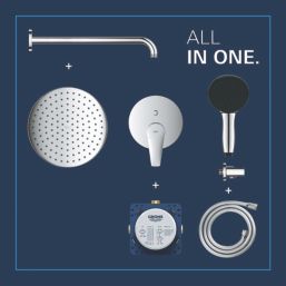 Grohe Start Edge HP Rear-Fed Concealed Chrome  Shower System