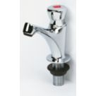 Chrome 101mm Self-Closing Mono Basin Pillar Tap