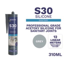 Bostik S30 Sanitary Silicone Sealant Grey 310ml