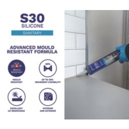 Bostik S30 Sanitary Silicone Sealant Grey 310ml