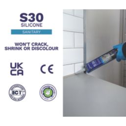 Bostik S30 Sanitary Silicone Sealant Grey 310ml