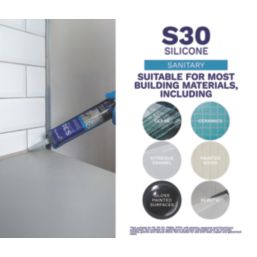 Bostik S30 Sanitary Silicone Sealant Grey 310ml