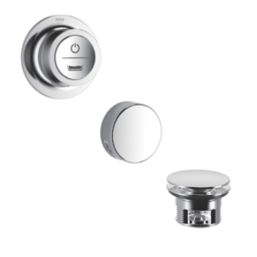 Mira Mode Chrome Gravity-Pumped App Controlled Push-Button Bath Overflow Filler Tap  With Pop-Up Waste