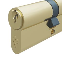 Smith & Locke Fire Rated 1 Star Double Double Cylinder Lock 40-50 (90mm) Polished Brass