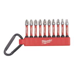 Milwaukee Shockwave 2mm Round Shank Mixed Screwdriver Bit Set 10 Pieces