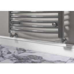 ETAL Rise 15mm x 1/2" Chrome Corner Designer Manual Radiator Valve Head & Body  2 Pack