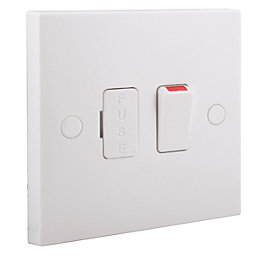 British General 900 Series 13A Switched Fused Spur & Flex Outlet  White  5 Pack