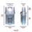 Squire Vulcan Weatherproof Closed Shackle Combination  High Security Padlock Blue/Chrome 50mm