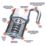 Squire Vulcan Weatherproof Closed Shackle Combination  High Security Padlock Blue/Chrome 50mm