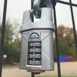 Squire Vulcan Weatherproof Closed Shackle Combination  High Security Padlock Blue/Chrome 50mm