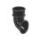 FloPlast MiniFlo Round Downpipe Shoe Black 50mm